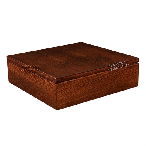 جعبه دمنوش 25 خونه چوب طبیعی مدل : TW-2264
