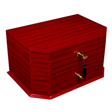 جعبه ساعت 18 خونه شش ضلعی کلیددار طرح چوب مدل : TW-2451