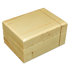 جعبه ساعت لوکس مستطیل طرح P چوب طبیعی بالشتک لوکس مدل : TW-2333