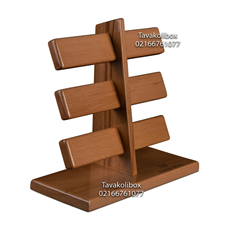 پایه سه طبقه چوب طبیعی بزرگ مدل : TW-1051
