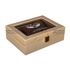 جعبه 6 خونه درب دار چوب طبیعی مدل : TW-2305