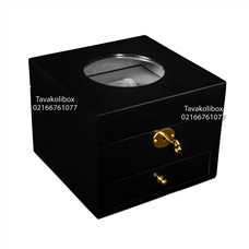 جعبه ساعت لوکس تک خونه شیشه ذره بینی کلیددار کشودار مدل : TW-2465