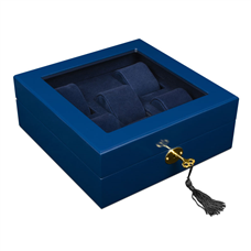 جعبه ساعت 5 خونه بالشتک لوکس مربعی درب دار طرح چوب مدل : TW-2346