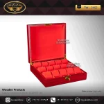 جعبه ساعت 15 خونه لوکس بالشتک لوکس رنگ قرمز مدل : TW-2452 - Image 2