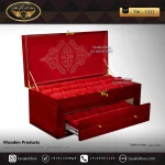 جعبه ساعت 46 خونه لوکس کشودار بالشتک لوکس رنگ قرمز مدل : TW-2332
