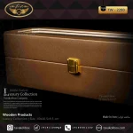 جعبه ساعت 6 خونه لوکس 8 ضلعی بالشتک لوکس رنگ قهوه ای مدل : TW-2280