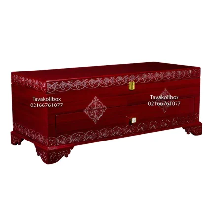 جعبه ساعت 45 خونه کشودار بالشتک معمولی رنگ آلبالویی مدل : TW-2213