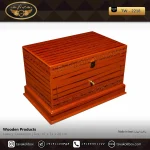 جعبه ساعت 27 خونه کشودار بالشتک معمولی رنگ آجری مدل : TW-2218