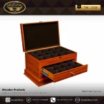 جعبه ساعت 27 خونه کشودار بالشتک معمولی رنگ آجری مدل : TW-2218