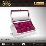 جعبه ساعت 8 خونه اوریب بالشتک معمولی رنگ سفید مدل : TW-2236 - Image 2
