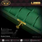 جعبه ساعت لوکس 12 خونه کلیددار بالشتک لوکس رنگ سبز مدل : TW-2278 - Image 3
