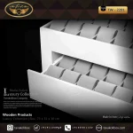 جعبه ساعت 56 خونه کشودار بالشتک لوکس چوب طبیعی رنگ سفید مدل : TW-2281 - Image 3