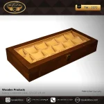 جعبه ساعت 18 خونه بالشتک معمولی رنگ قهوه ای مدل : TW-2372