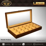 جعبه ساعت 18 خونه بالشتک معمولی رنگ قهوه ای مدل : TW-2372