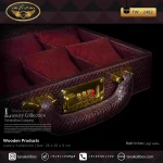 جعبه ساعت 6 خونه سوپرلاکچری درب دار بالشتک معمولی چرم رنگ قهوه ای مدل : TW-2482 - Image 3
