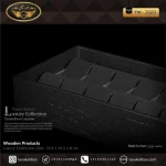 استند ساعت 12 خونه بالشتک لوکس چوب طبیعی رنگ مشکی مدل : TW-2669 - Image 2
