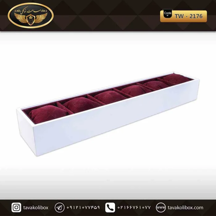 استند ساعت 6 خونه بالشتک معمولی رنگ سفید مدل : TW-2176