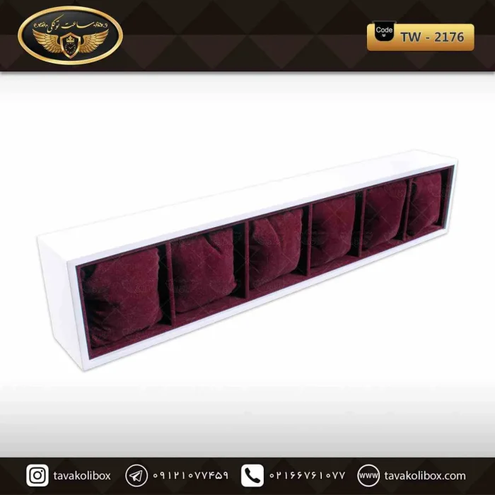 استند ساعت 6 خونه بالشتک معمولی رنگ سفید مدل : TW-2176