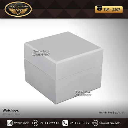 جعبه ساعت 1 خونه درب دار بالشتک معمولی رنگ سفید مدل : TW-2207