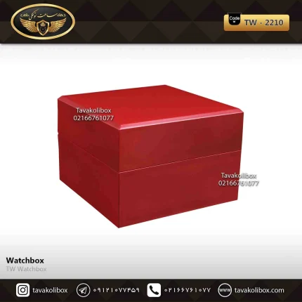 جعبه ساعت 1 خونه درب دار بالشتک معمولی رنگ قرمز مدل : TW-2210
