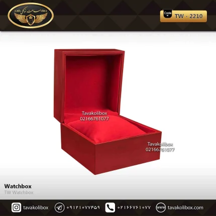 جعبه ساعت 1 خونه درب دار بالشتک معمولی رنگ قرمز مدل : TW-2210