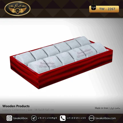 استند ساعت 12 خونه بدون درب بالشتک لوکس رنگ قرمز مدل : TW-2267