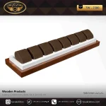 استند ساعت 8 خونه بدون درب بالشتک لوکس رنگ سفید-قهوه ای مدل : TW-2380