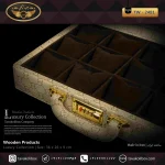 جعبه ساعت 12 خونه سوپرلاکچری بالشتک معمولی چرم رنگ نسکافه ای مدل : TW-2481 - Image 3