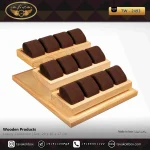 استند ساعت 12 خونه بدون درب سه طبقه بالشتک لوکس چوب طبیعی رنگ قهوه ای مدل : TW-2493