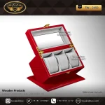 جعبه ساعت 3 خونه اوریب بالشتک لوکس رنگ قرمز مدل : TW-2450