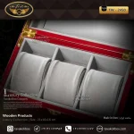 جعبه ساعت 3 خونه اوریب بالشتک لوکس رنگ قرمز مدل : TW-2450