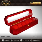 جعبه ساعت 6 خونه لوکس 8 ضلعی بالشتک لوکس رنگ قرمز مدل : TW-2280