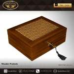 جعبه ساعت 2 خونه لوکس درب دار بالشتک لوکس رنگ قهوه ای مدل : TW-2414