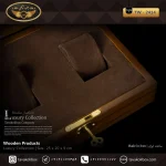 جعبه ساعت 2 خونه لوکس درب دار بالشتک لوکس رنگ قهوه ای مدل : TW-2414