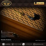 جعبه ساعت 2 خونه لوکس درب دار بالشتک لوکس رنگ قهوه ای مدل : TW-2414