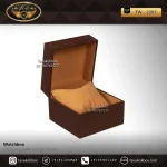 جعبه ساعت 1 خونه درب دار بالشتک معمولی رنگ قهوه ای مدل : TW-2207