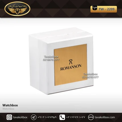 جعبه ساعت 1 خونه درب دار بالشتک معمولی رنگ سفید-سبز مدل : TW-2209