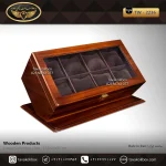 جعبه ساعت 8 خونه اوریب بالشتک معمولی رنگ قهوه ای مدل : TW-2236
