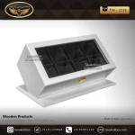 جعبه ساعت 8 خونه اوریب بالشتک معمولی رنگ سفید مدل : TW-2236
