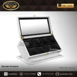 جعبه ساعت 8 خونه اوریب بالشتک معمولی رنگ سفید مدل : TW-2236