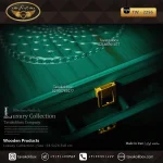 جعبه ساعت 9 خونه درب دار بالشتک معمولی رنگ سبز مدل : TW-2256