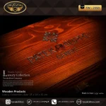 جعبه ساعت 2 خونه لوکس کشودار بالشتک لوکس چوب طبیعی رنگ قهوه ای مدل : TW-2350