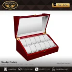 جعبه ساعت 12 خونه درب دار بالشتک لوکس وایندر رنگ قرمز مدل : TW-2470