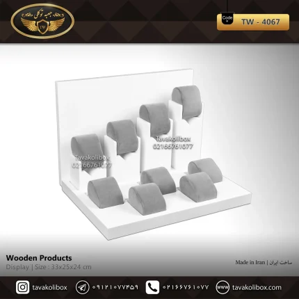 دیسپلی ساعت 9 خونه لوکس رنگ سفید مدل :4067