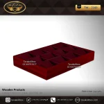 استند ساعت 12 خونه بدون درب بالشتک معمولی رنگ زرشکی مدل : TW-2160