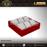 استند ساعت 6 خونه بدون درب بالشتک لوکس رنگ قرمز مدل : TW-2265