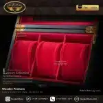 جعبه ساعت 3 خونه اوریب بالشتک لوکس رنگ مشکی مدل : TW-2450