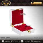 جعبه ساعت 5 خونه درب دار بالشتک لوکس کلیددار رنگ سفید مدل : TW-2347