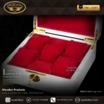 جعبه ساعت 5 خونه درب دار بالشتک لوکس کلیددار رنگ سفید مدل : TW-2347 - Image 3