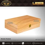 جعبه ساعت 8 خونه درب دار بالشتک معمولی چوب طبیعی رنگ قهوه ای مدل : TW-2358